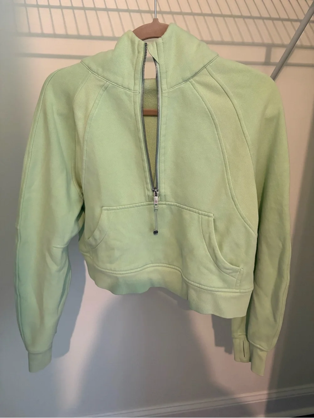Lululemon Half-Zip Sweatshirt - Light Mint